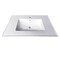 Fauceture Continental 25"x22" Ceramic Vanity Top W/ Integrated Basin 1H, White LBT252271 - alternate 1